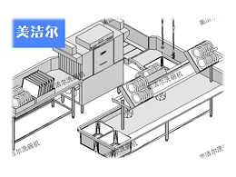 「美洁尔」食堂全自动洗碗机，专业厨房洗涤专家
