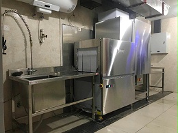 员工食堂洗碗机客户案例|青岛产业园食堂洗碗机系统解决方案